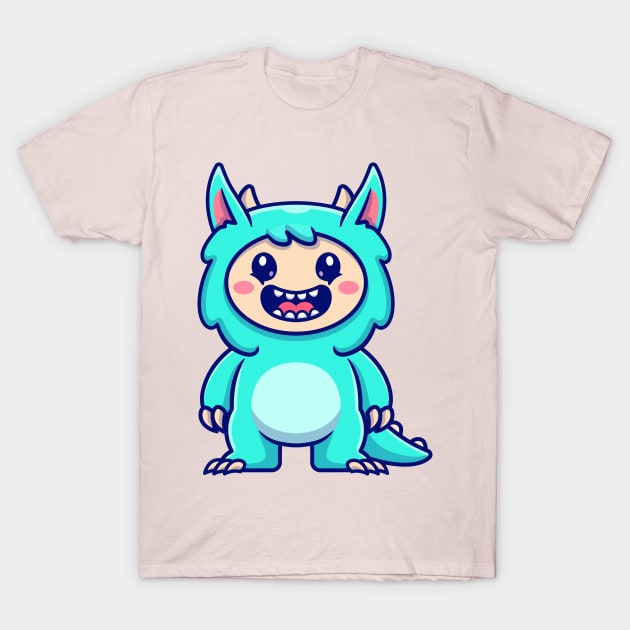 Cute Monster Kid Cartoon T-Shirt by Catalyst Labs